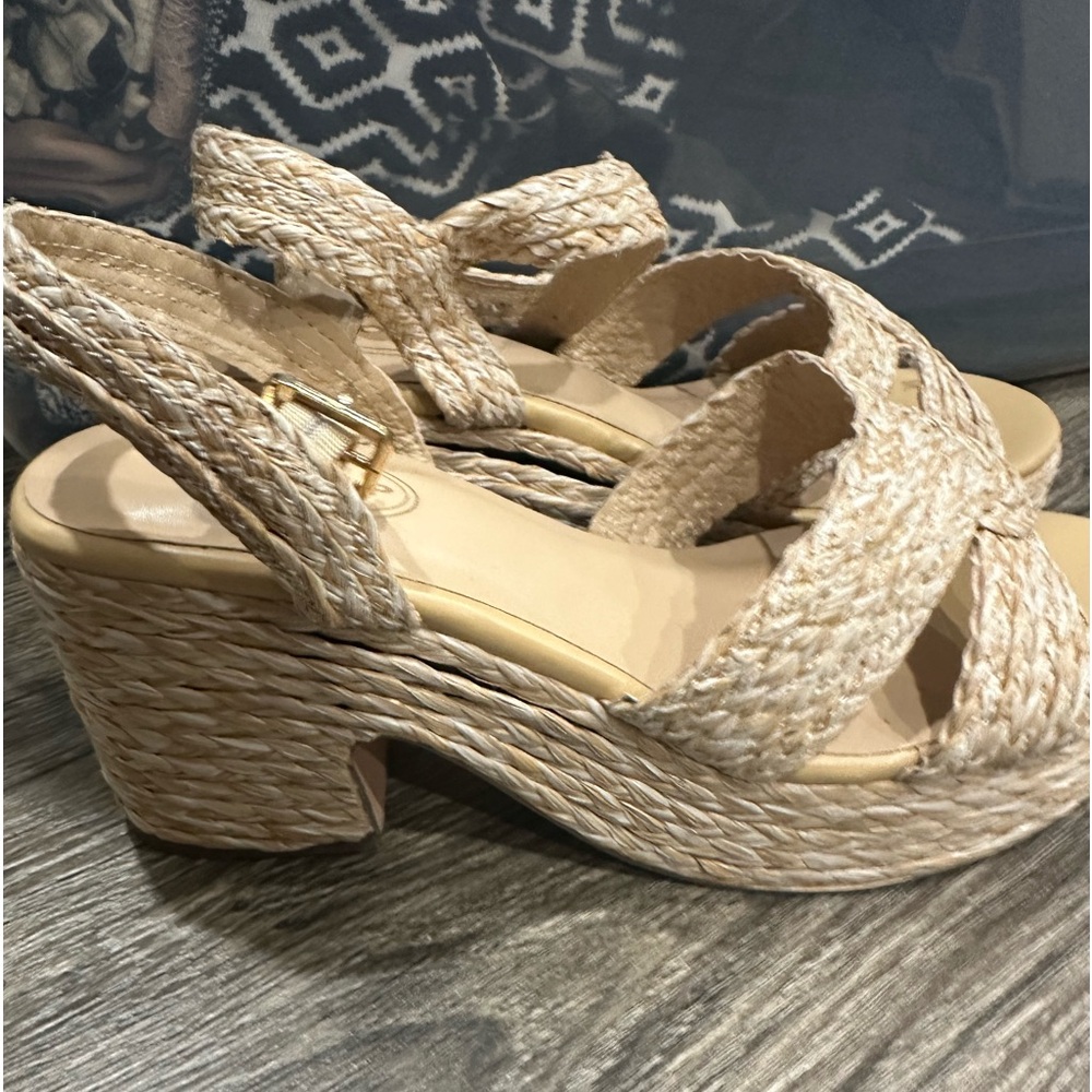 Tweed cacky and white heels